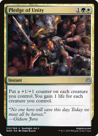 Pledge of Unity [War of the Spark] | Arkham Games and Comics