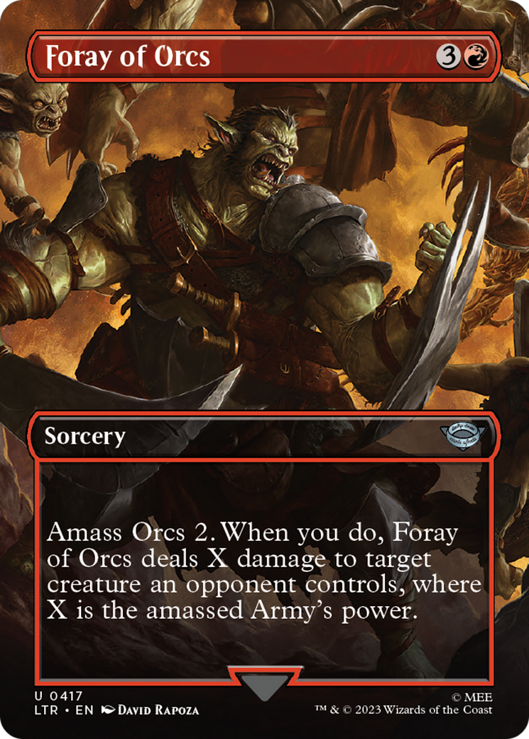 Foray of Orcs (Borderless Alternate Art) [The Lord of the Rings: Tales of Middle-Earth] | Arkham Games and Comics