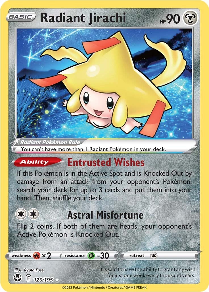 Radiant Jirachi (120/195) [Sword & Shield: Silver Tempest] | Arkham Games and Comics