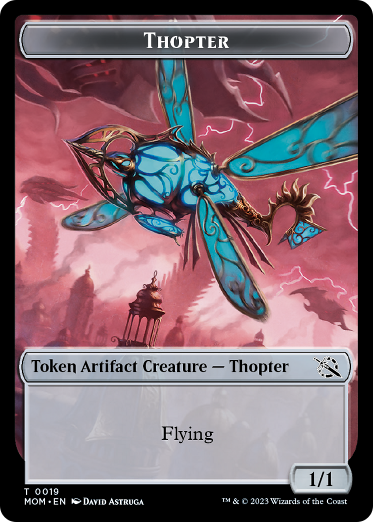 Treasure (21) // Thopter Double-Sided Token [March of the Machine Tokens] | Arkham Games and Comics