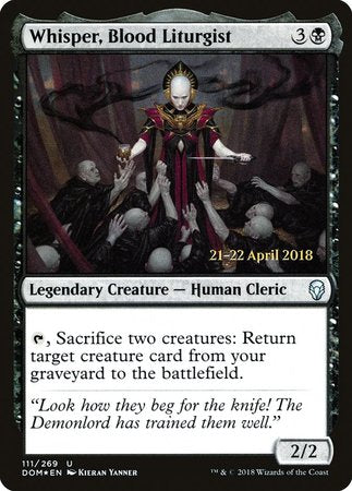 Whisper, Blood Liturgist [Dominaria Promos] | Arkham Games and Comics