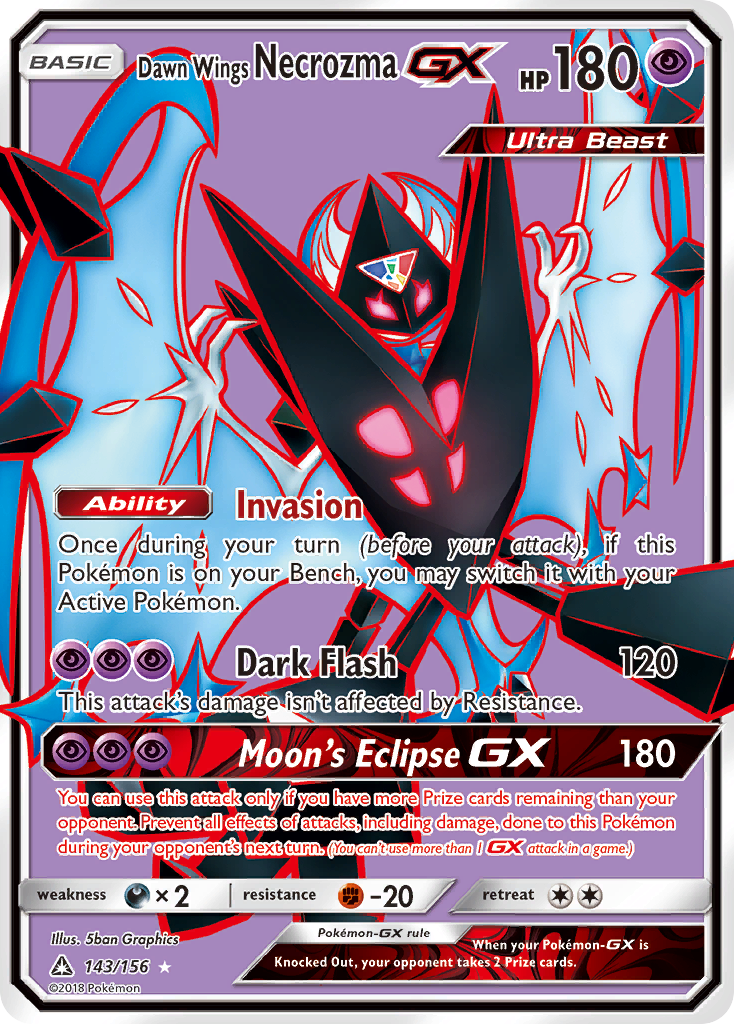 Dawn Wings Necrozma GX (143/156) [Sun & Moon: Ultra Prism] | Arkham Games and Comics