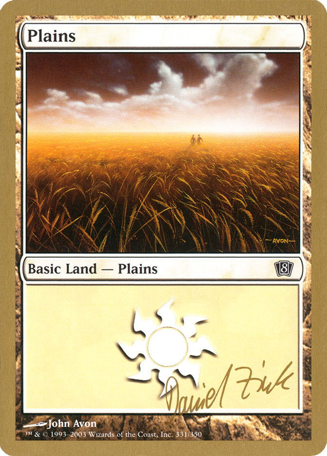 Plains (dz331) (Daniel Zink) [World Championship Decks 2003] | Arkham Games and Comics