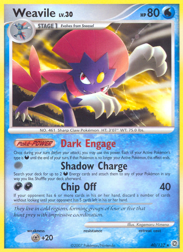 Weavile (40/132) [Diamond & Pearl: Secret Wonders] | Arkham Games and Comics