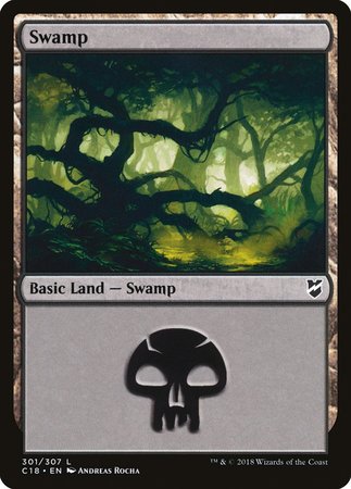 Swamp (301) [Commander 2018] | Arkham Games and Comics