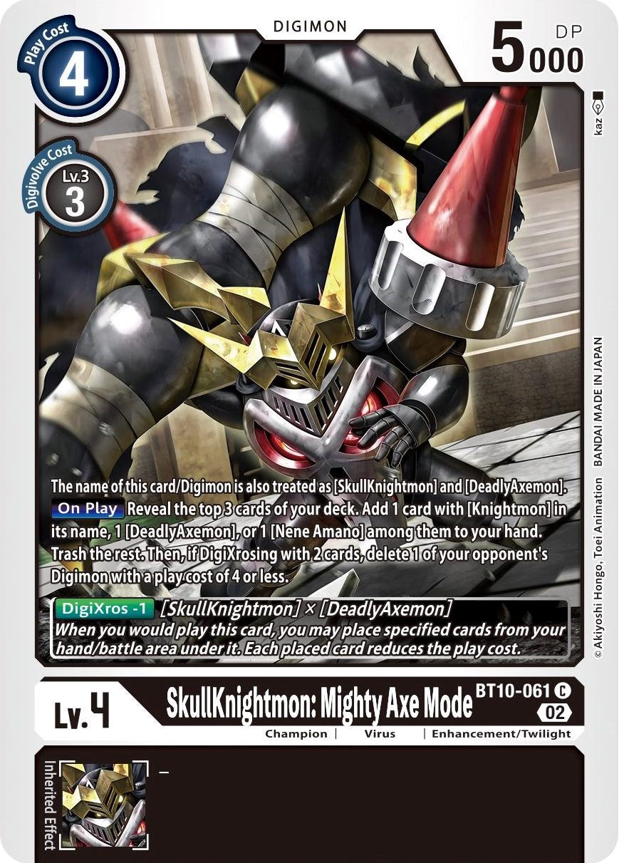 SkullKnightmon: Mighty Axe Mode [BT10-061] [Xros Encounter] | Arkham Games and Comics