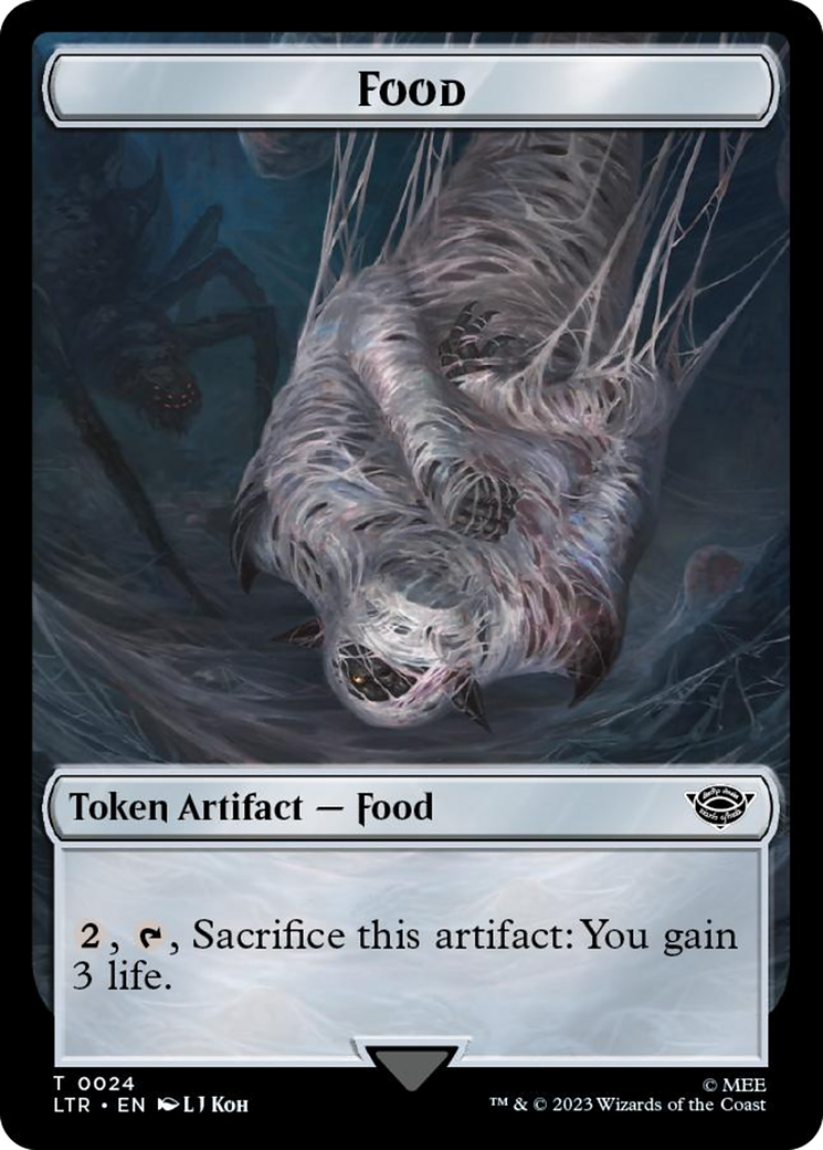 Tentacle // Food (0024) Double-Sided Token (Surge Foil) [The Lord of the Rings: Tales of Middle-Earth Tokens] | Arkham Games and Comics