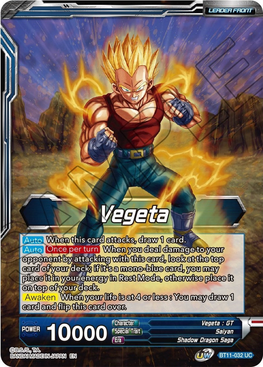 Vegeta // SS4 Vegeta, Ultimate Evolution (BT11-032) [Theme Selection: History of Vegeta] | Arkham Games and Comics