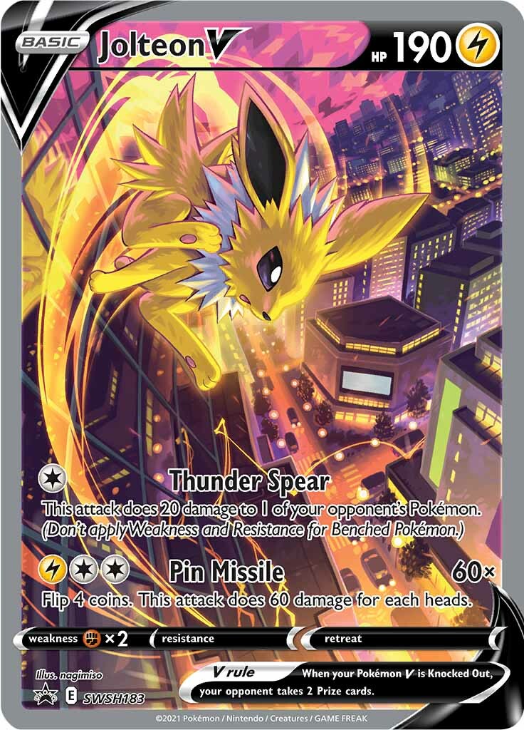 Jolteon V (SWSH183) [Sword & Shield: Black Star Promos] | Arkham Games and Comics