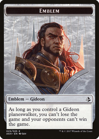 Emblem - Gideon of the Trials [Amonkhet Tokens] | Arkham Games and Comics