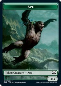 Ape // Golem Double-sided Token [Double Masters Tokens] | Arkham Games and Comics