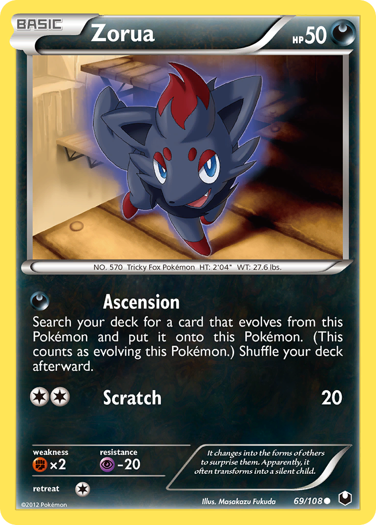 Zorua (69/108) [Black & White: Dark Explorers] | Arkham Games and Comics