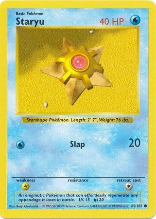 Staryu (65/102) [Base Set Shadowless Unlimited] | Arkham Games and Comics