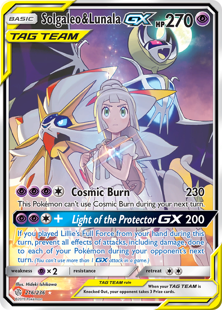 Solgaleo & Lunala GX (216/236) [Sun & Moon: Cosmic Eclipse] | Arkham Games and Comics