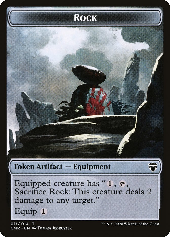 Rock // Spirit Token [Commander Legends Tokens] | Arkham Games and Comics