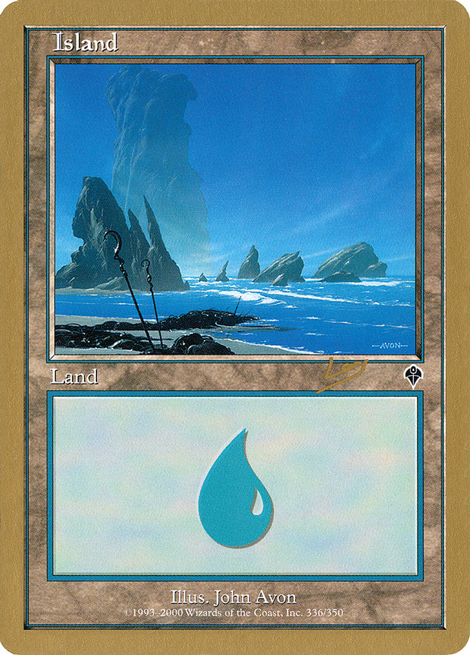 Island (rl336) (Raphael Levy) [World Championship Decks 2002] | Arkham Games and Comics