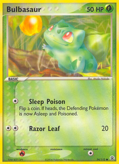 Bulbasaur (54/112) [EX: FireRed & LeafGreen] | Arkham Games and Comics