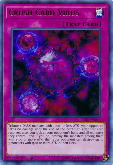 Crush Card Virus (Version 2) [LCKC-EN046] Ultra Rare | Arkham Games and Comics