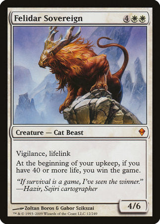 Felidar Sovereign [Zendikar] | Arkham Games and Comics