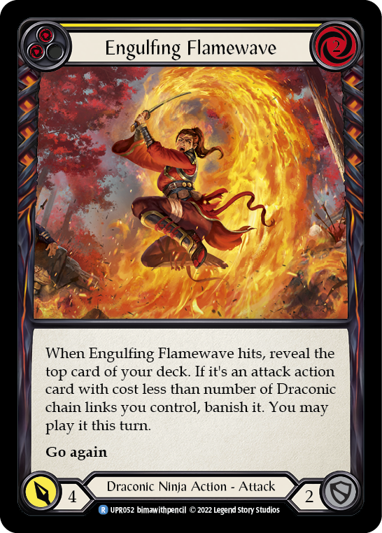 Engulfing Flamewave (Yellow) [UPR052] (Uprising)  Rainbow Foil | Arkham Games and Comics