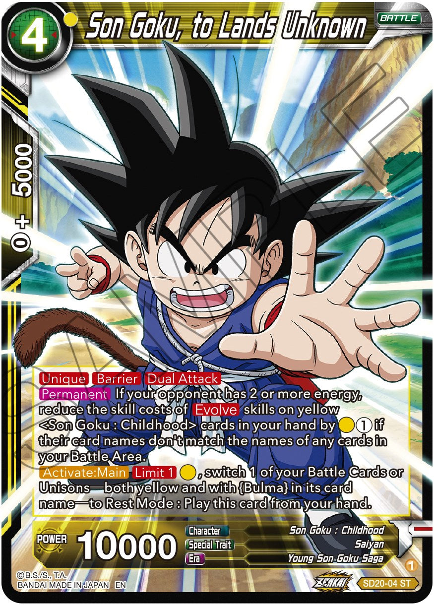 Son Goku, to Lands Unknown (SD20-04) [Dawn of the Z-Legends] | Arkham Games and Comics