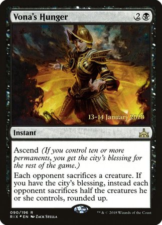 Vona's Hunger [Rivals of Ixalan Promos] | Arkham Games and Comics