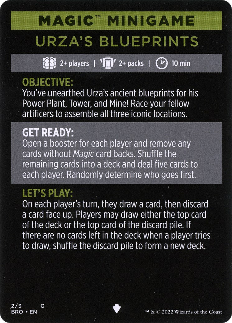 Urza's Blueprints (Magic Minigame) [The Brothers' War Minigame] | Arkham Games and Comics