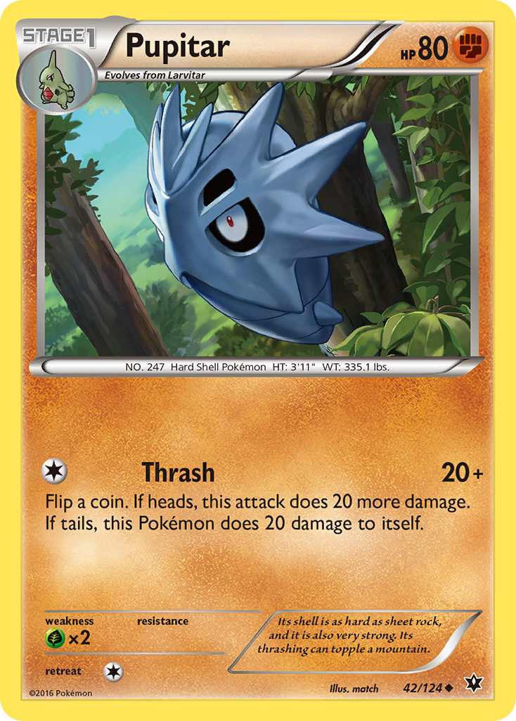 Pupitar (42/124) [XY: Fates Collide] | Arkham Games and Comics