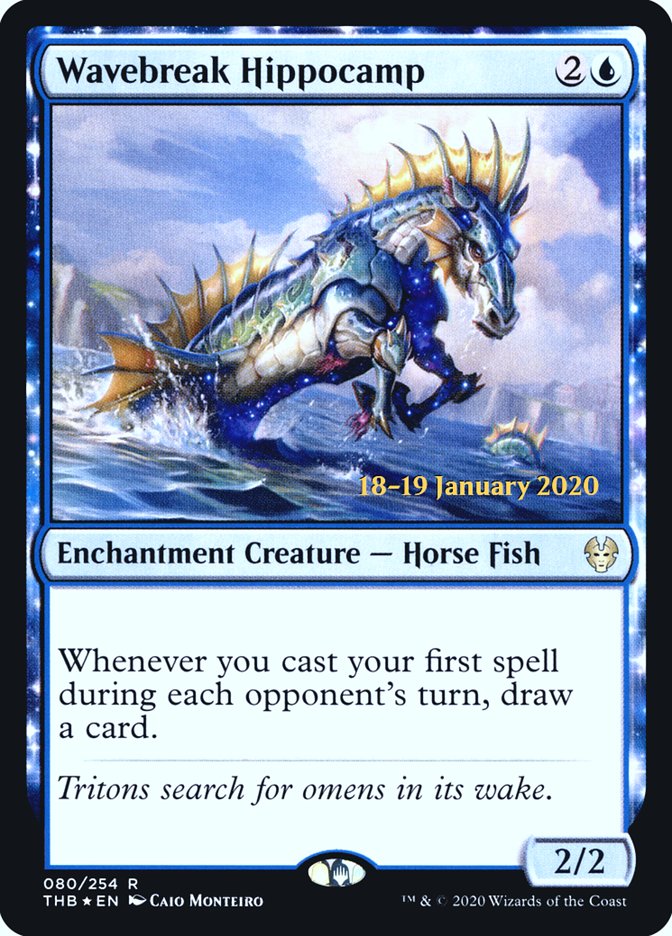 Wavebreak Hippocamp [Theros Beyond Death Prerelease Promos] | Arkham Games and Comics