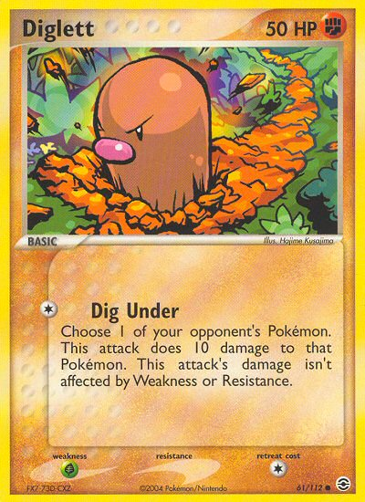 Diglett (61/112) [EX: FireRed & LeafGreen] | Arkham Games and Comics