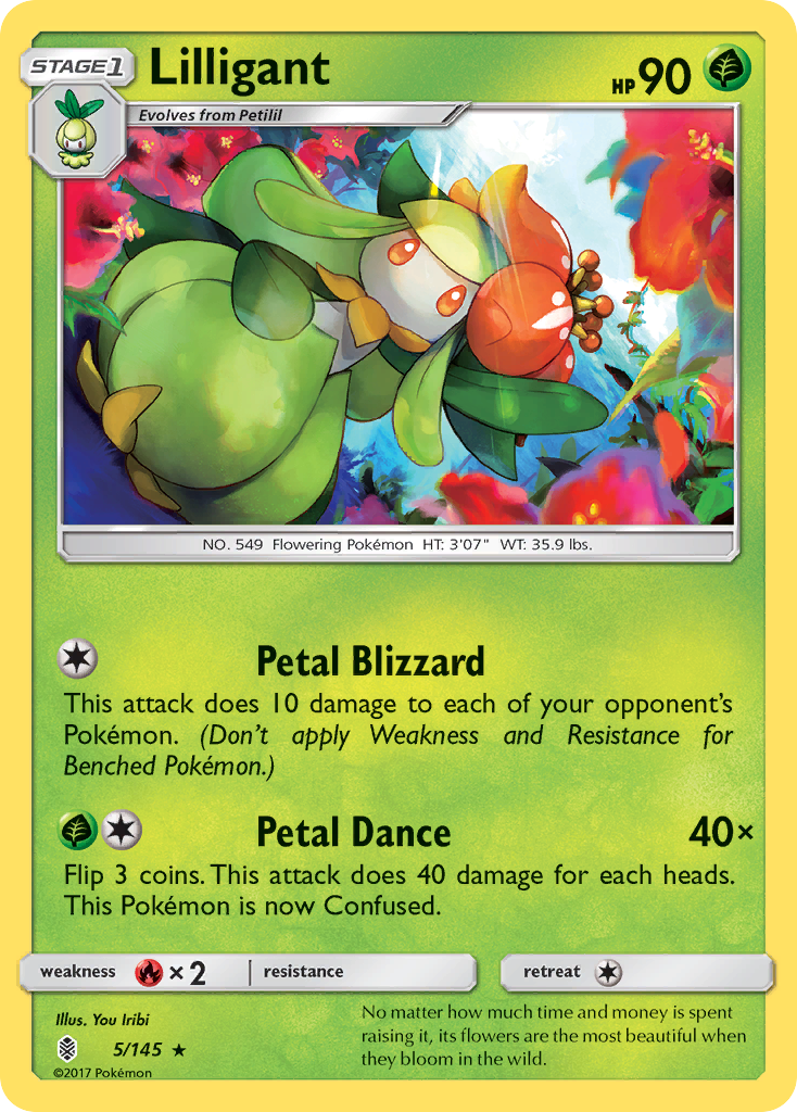 Lilligant (5/145) [Sun & Moon: Guardians Rising] | Arkham Games and Comics