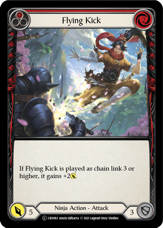 Flying Kick (Red) [U-CRU063] (Crucible of War Unlimited)  Unlimited Normal | Arkham Games and Comics