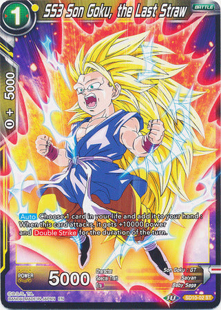 SS3 Son Goku, the Last Straw (Starter Deck - Parasitic Overlord) [SD10-02] | Arkham Games and Comics