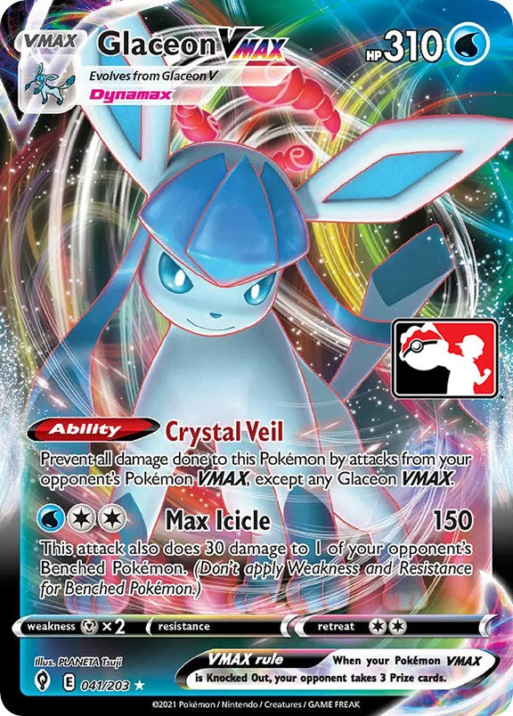 Glaceon VMAX (041/203) [Prize Pack Series One] | Arkham Games and Comics