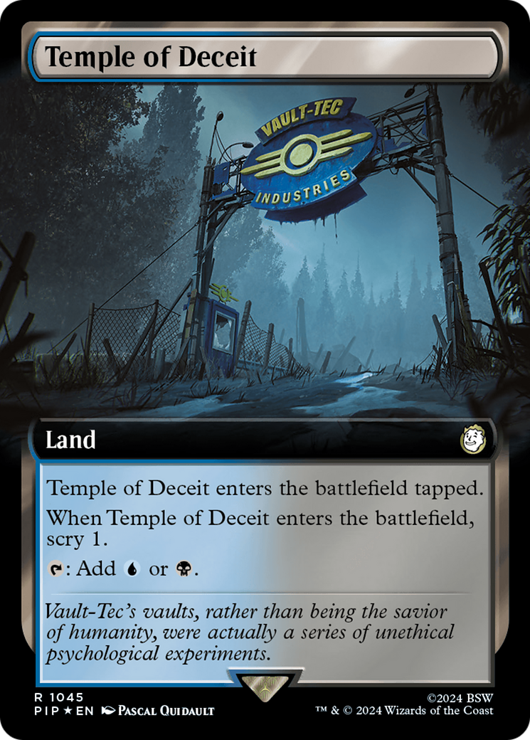 Temple of Deceit (Extended Art) (Surge Foil) [Fallout] | Arkham Games and Comics