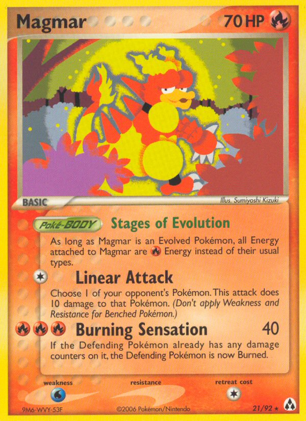 Magmar (21/92) [EX: Legend Maker] | Arkham Games and Comics