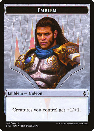 Emblem - Gideon, Ally of Zendikar [Battle for Zendikar Tokens] | Arkham Games and Comics