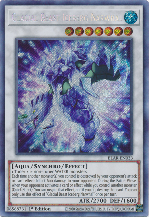 Glacial Beast Iceberg Narwhal [BLAR-EN033] Secret Rare | Arkham Games and Comics