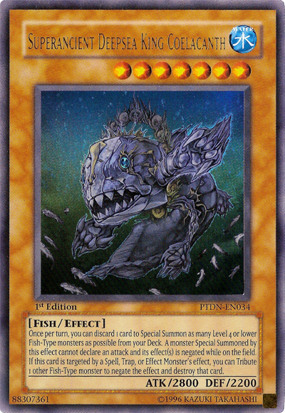 Superancient Deepsea King Coelacanth [PTDN-EN034] Ultra Rare | Arkham Games and Comics