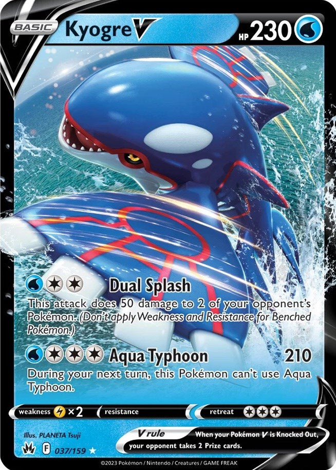 Kyogre V (037/159) [Sword & Shield: Crown Zenith] | Arkham Games and Comics