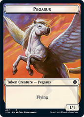 Pegasus // Thopter Double-Sided Token [Starter Commander Decks] | Arkham Games and Comics