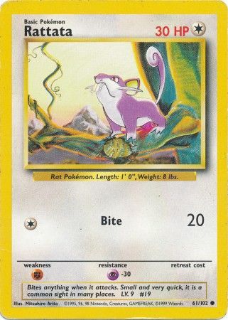 Rattata (61/102) [Base Set Unlimited] | Arkham Games and Comics