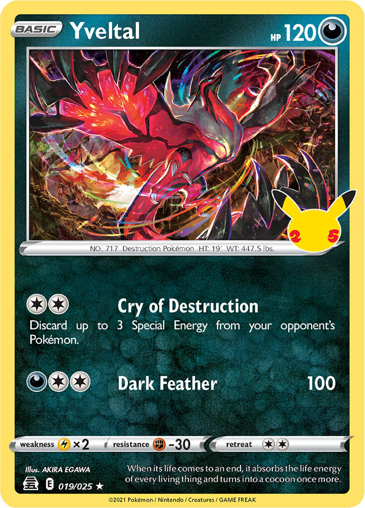 Yveltal (019/025) [Celebrations: 25th Anniversary] | Arkham Games and Comics