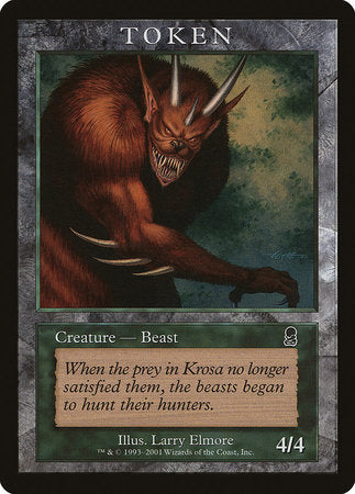 Beast Token (Odyssey) [Magic Player Rewards 2001] | Arkham Games and Comics