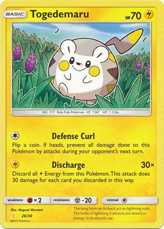 Togedemaru (26/30) [Sun & Moon: Trainer Kit - Alolan Raichu] | Arkham Games and Comics