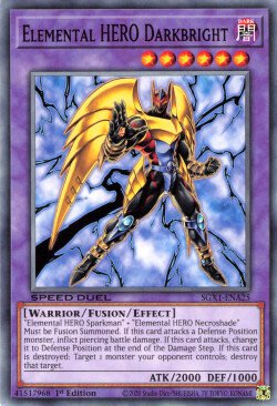 Elemental HERO Darkbright [SGX1-ENA25] Common | Arkham Games and Comics