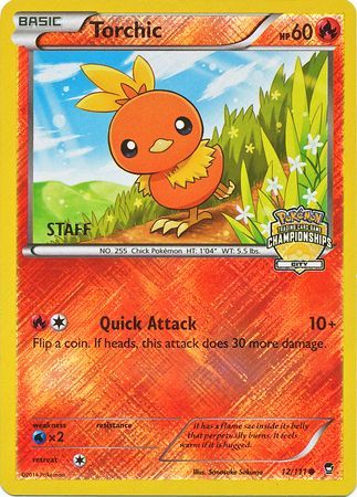 Torchic (12/111) (City Championship Promo Staff) [XY: Furious Fists] | Arkham Games and Comics