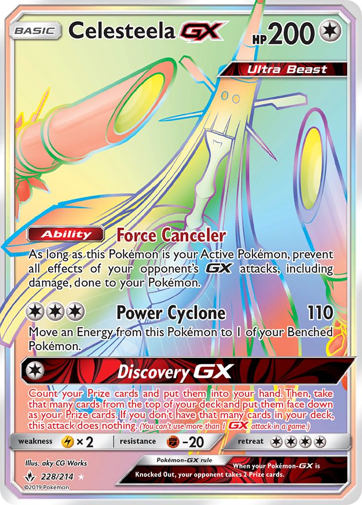 Celesteela GX (228/214) [Sun & Moon: Unbroken Bonds] | Arkham Games and Comics