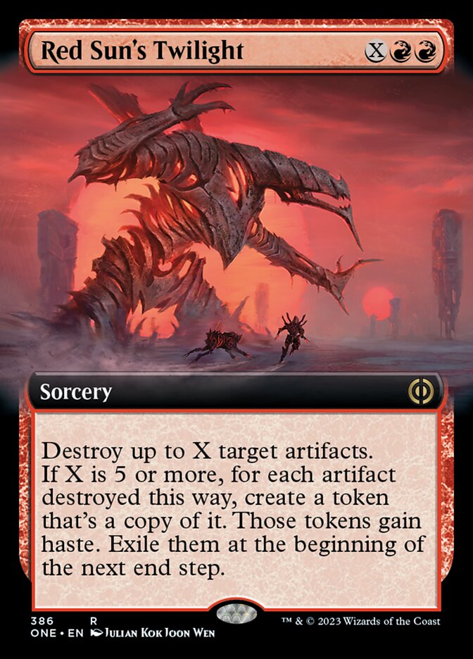 Red Sun's Twilight (Extended Art) [Phyrexia: All Will Be One] | Arkham Games and Comics
