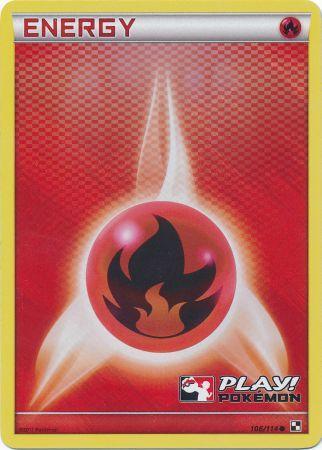 Fire Energy (106/114) (Play Pokemon Promo) [Black & White: Base Set] | Arkham Games and Comics